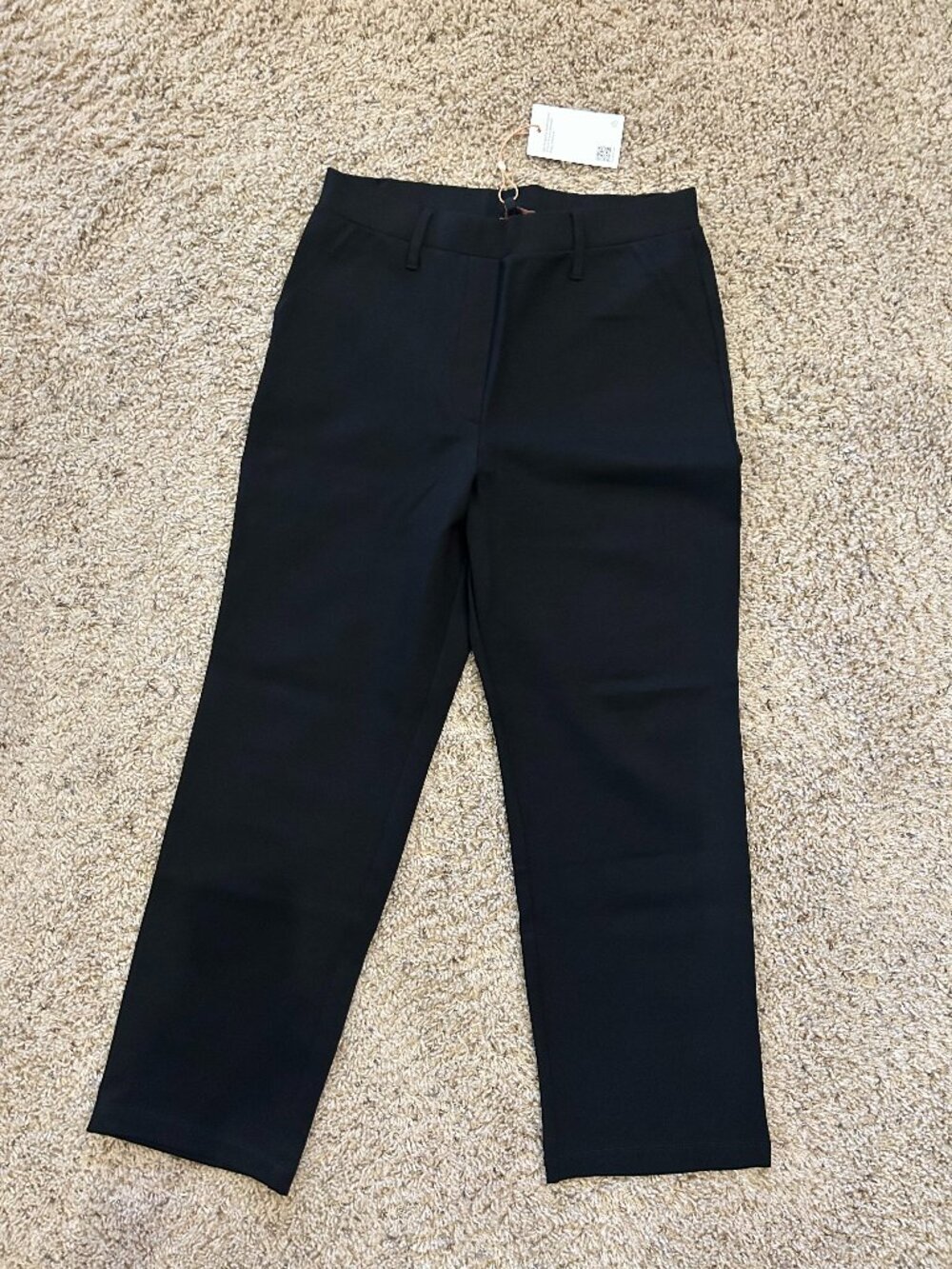 Quince Ultra Stretch Ponte Straight Leg Pants Black Medium